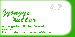 gyongyi muller business card
